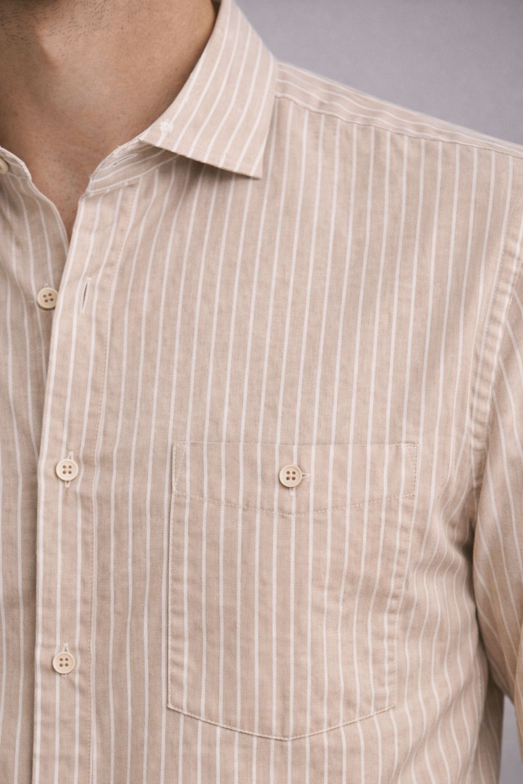 6532REGSPBE - CAMISA MERLOT BEIGE